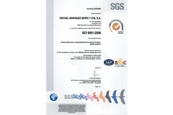 Renovación certificado ISO 9001 en rmmcia